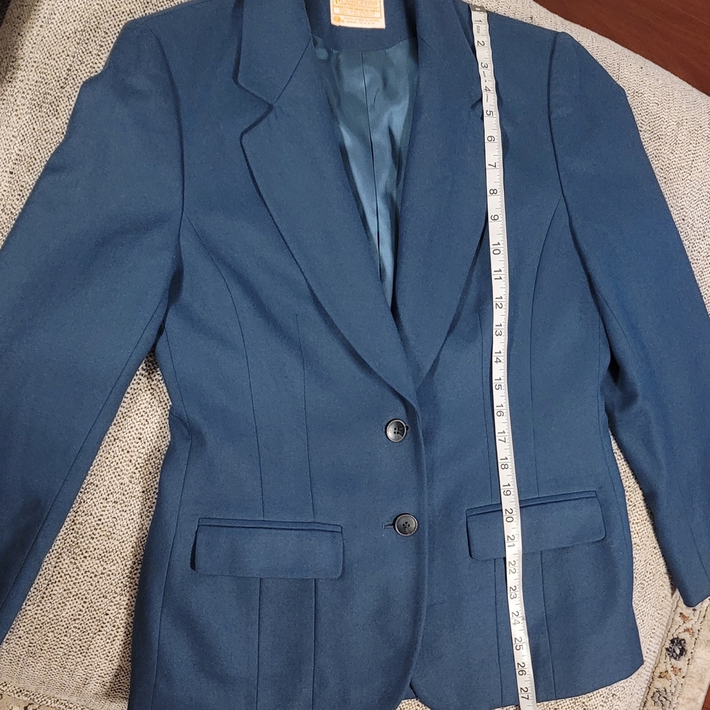 Vintage Virgin Wool Teal Pendleton Blazer - image 4